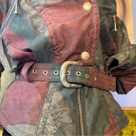 ❌SOLD🏷️Vintage 90s Nils Burgundy Floral Print Ski Jacket - Picture 4 of 15